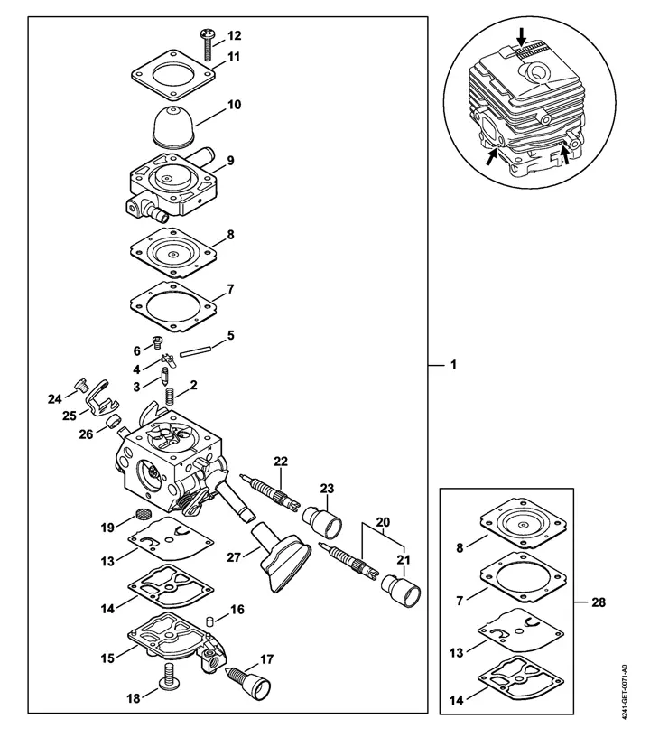 stihl bg 55 blower parts diagram