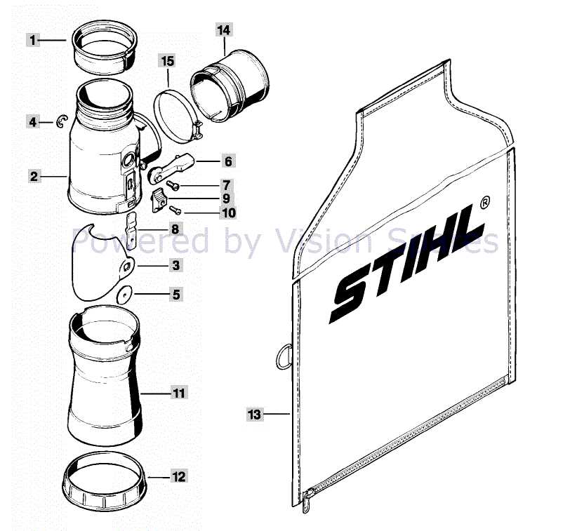 stihl bg 55 blower parts diagram