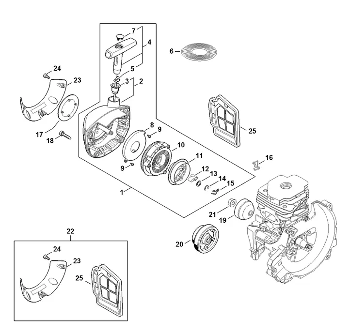 stihl br 400 parts diagram