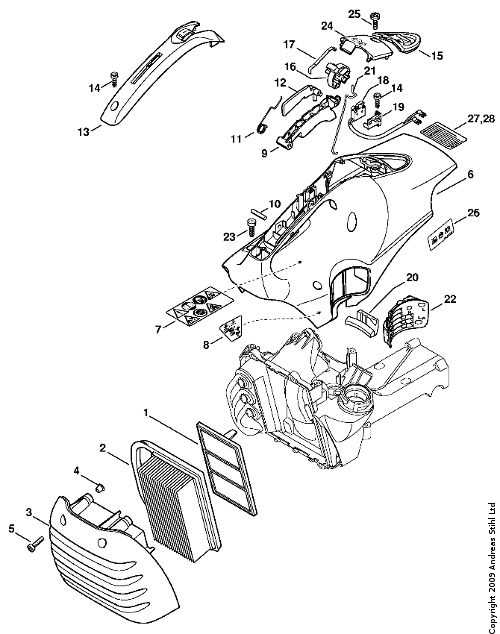 stihl br 400 parts diagram