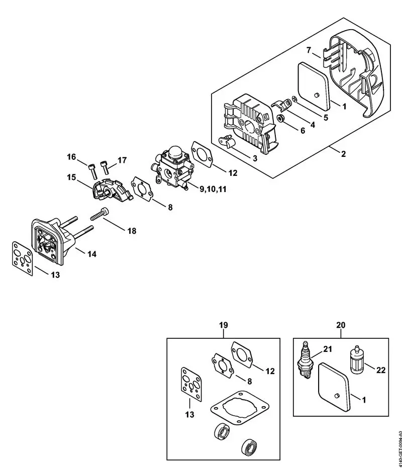 stihl fs38 weed eater parts diagram