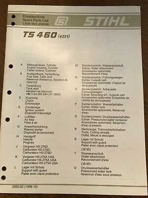 stihl ts 460 parts diagram