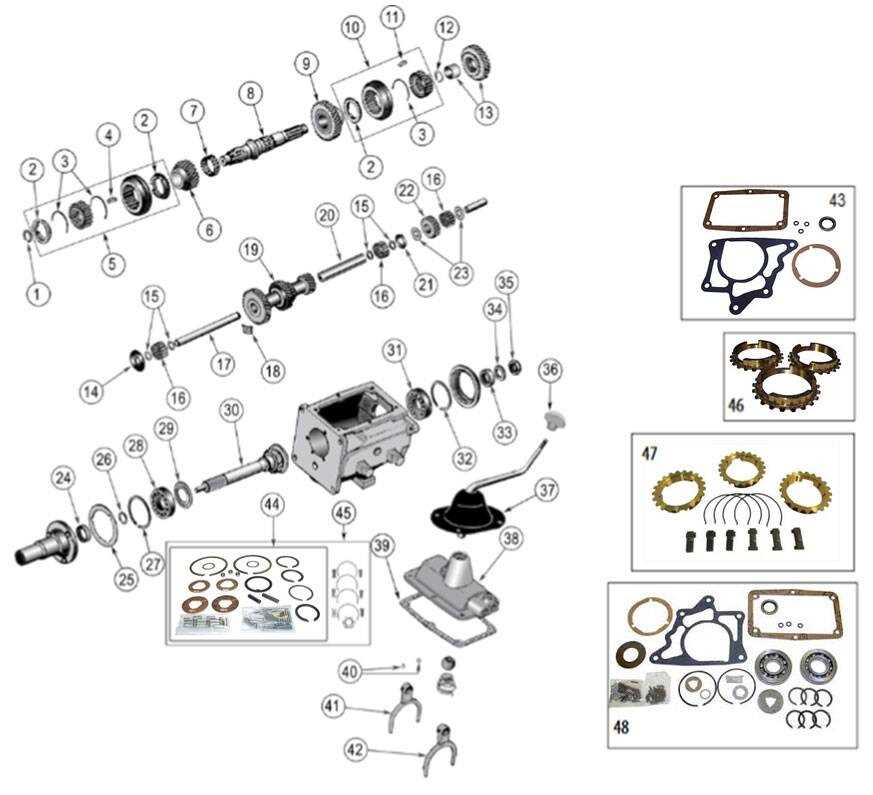 t18 transmission parts diagram