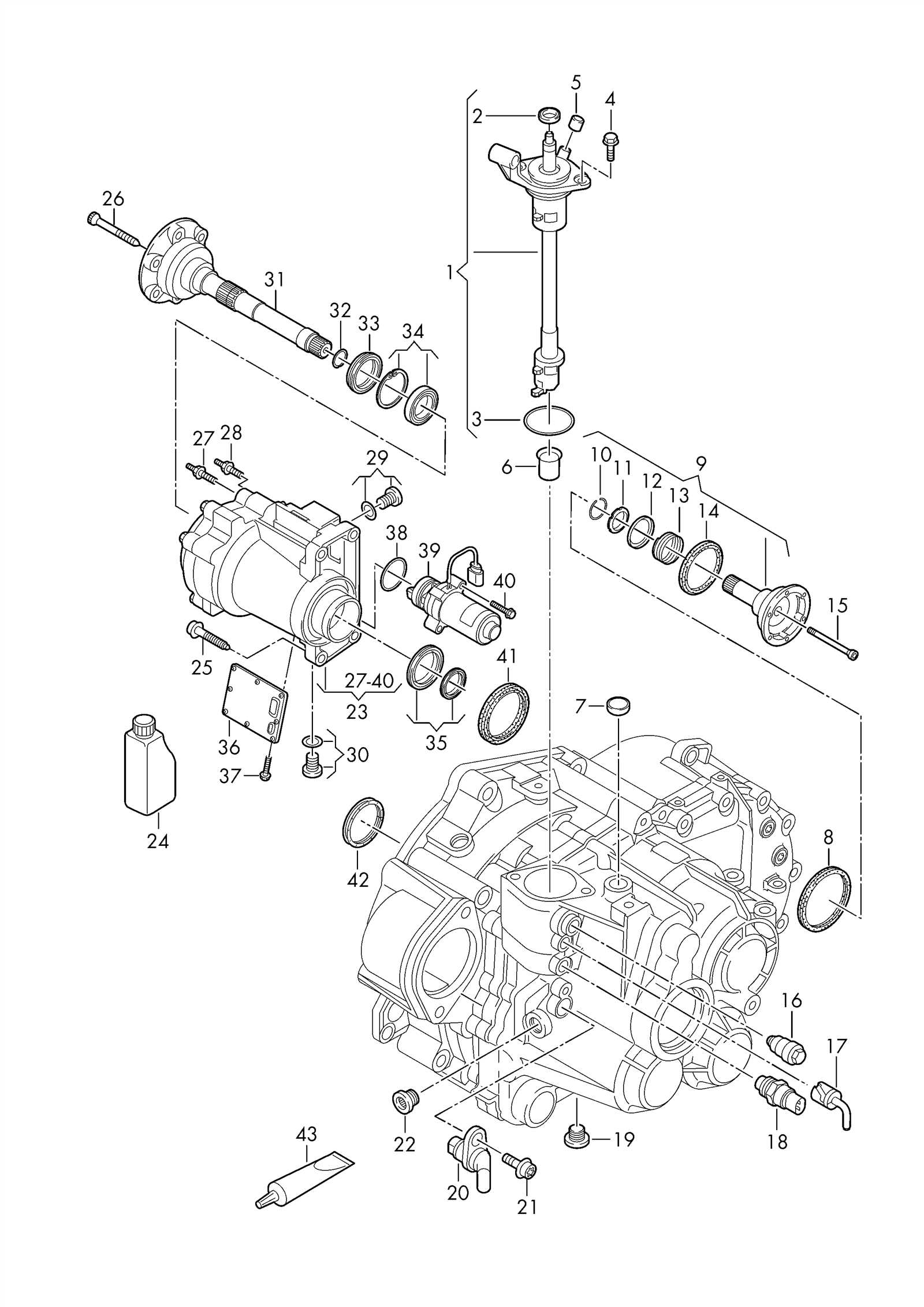 t5 transmission parts diagram