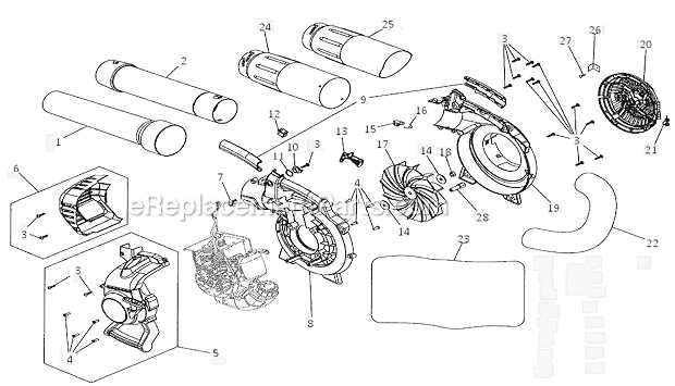 craftsman 25cc gas blower parts diagram