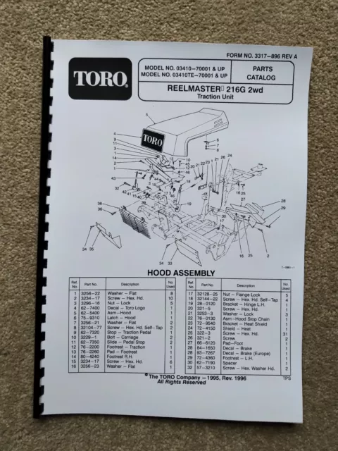 toro 20339 parts diagram