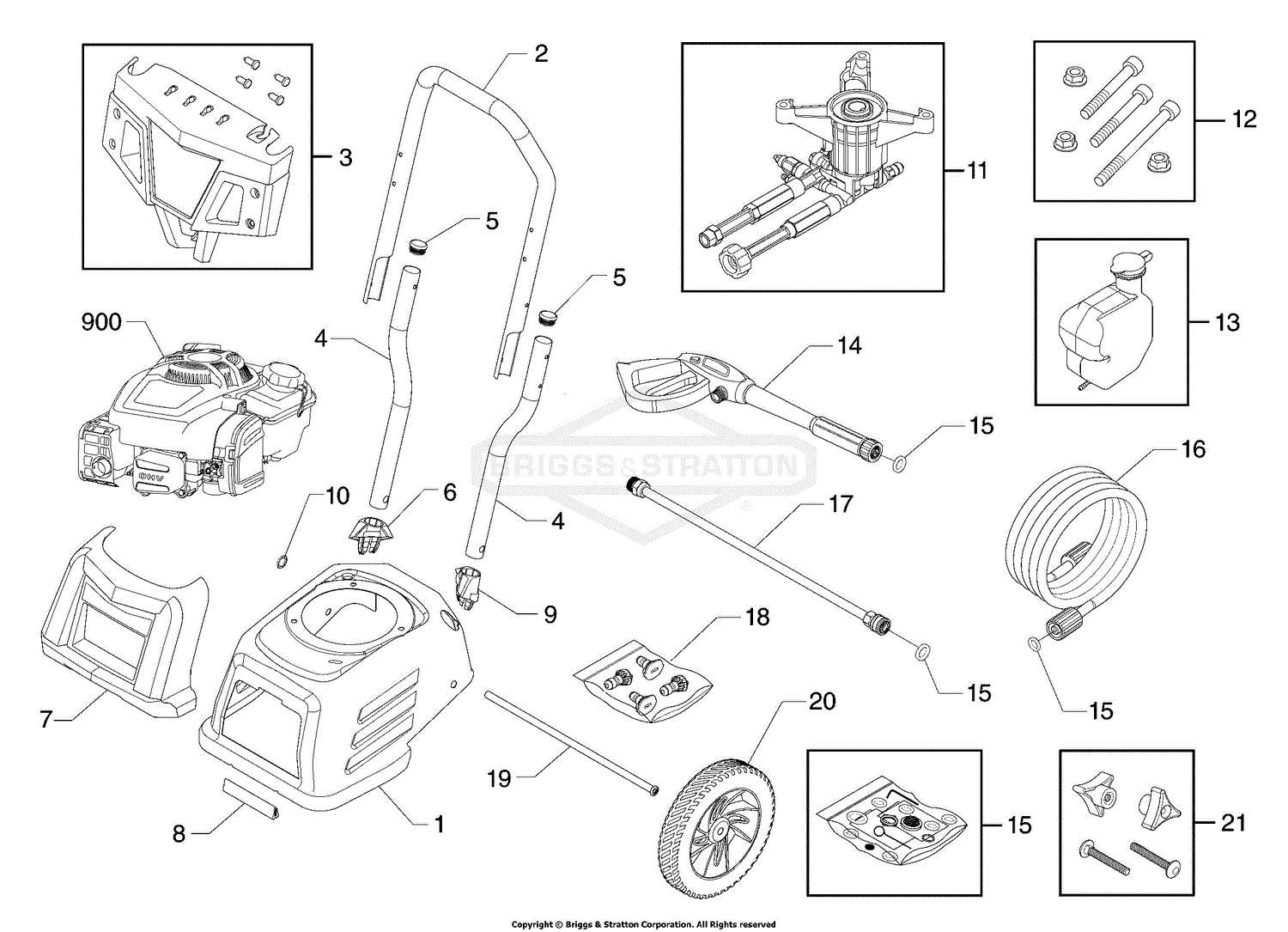 troy bilt power washer parts diagram