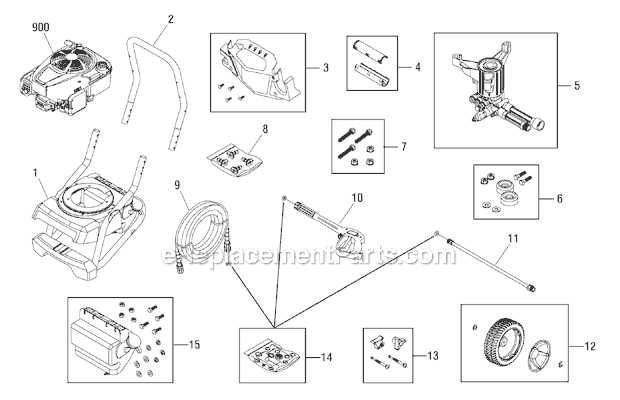 troy bilt pressure washer parts diagram