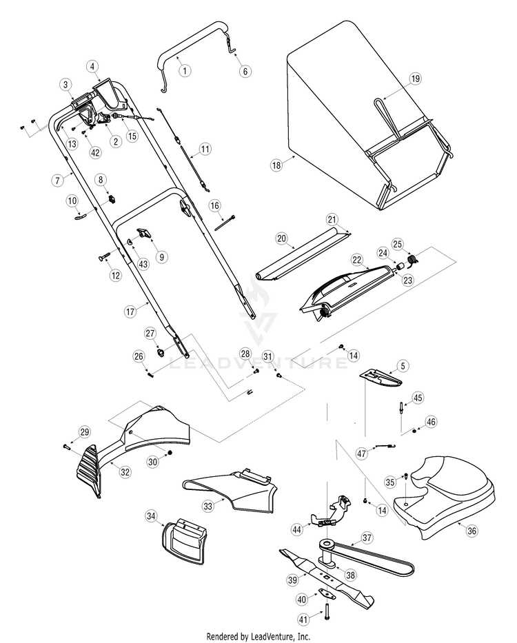 troy bilt self propelled lawn mower parts diagram