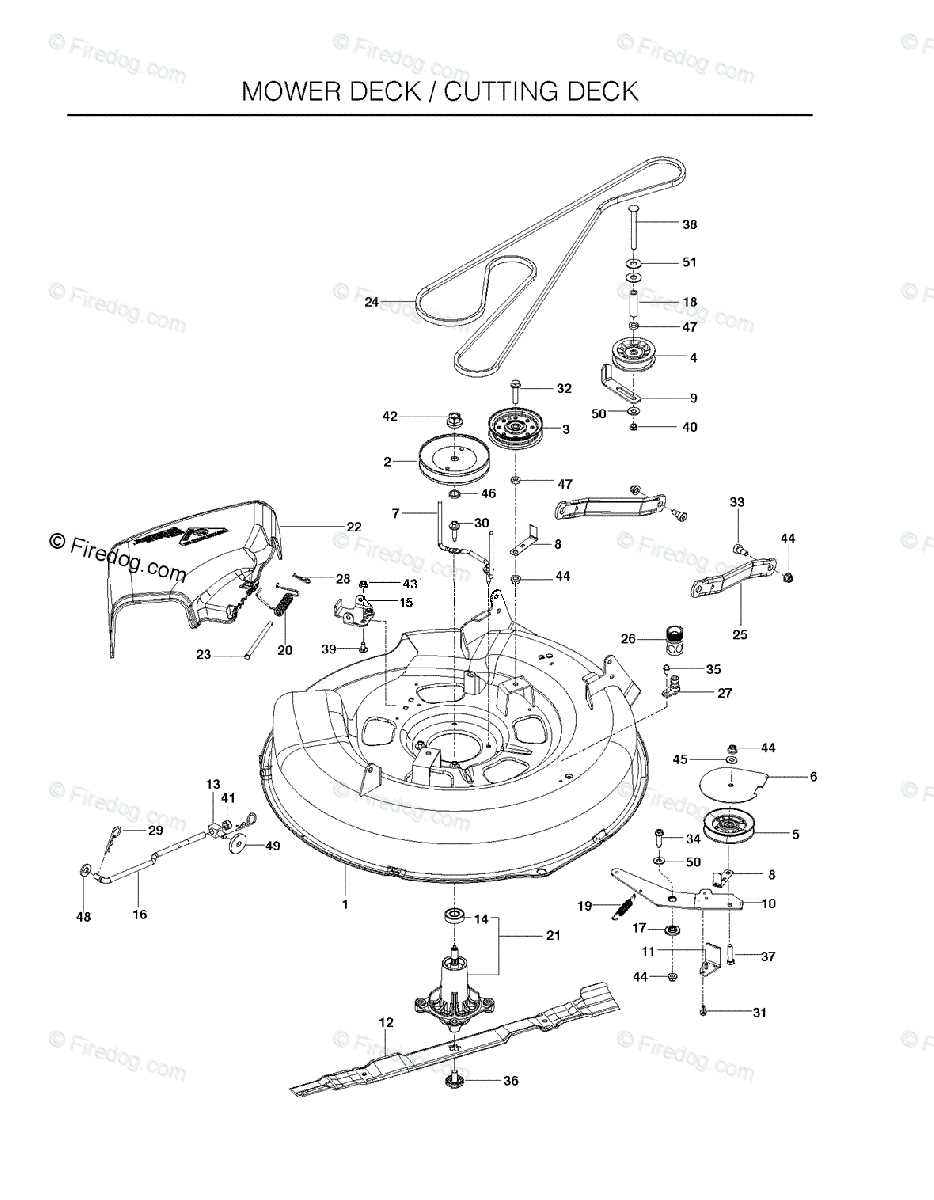 husqvarna 48 inch mower deck parts diagram