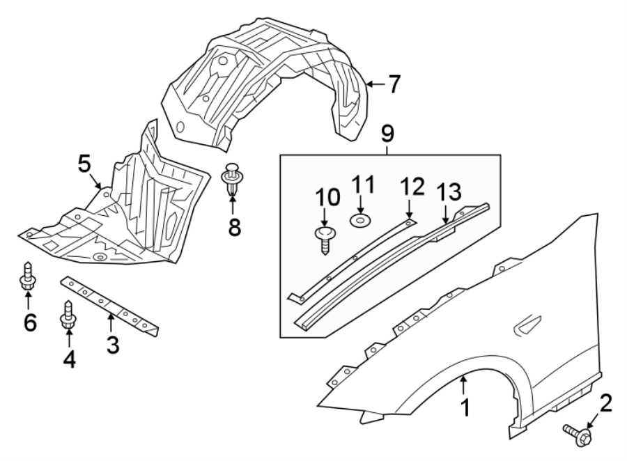 wheel well parts diagram