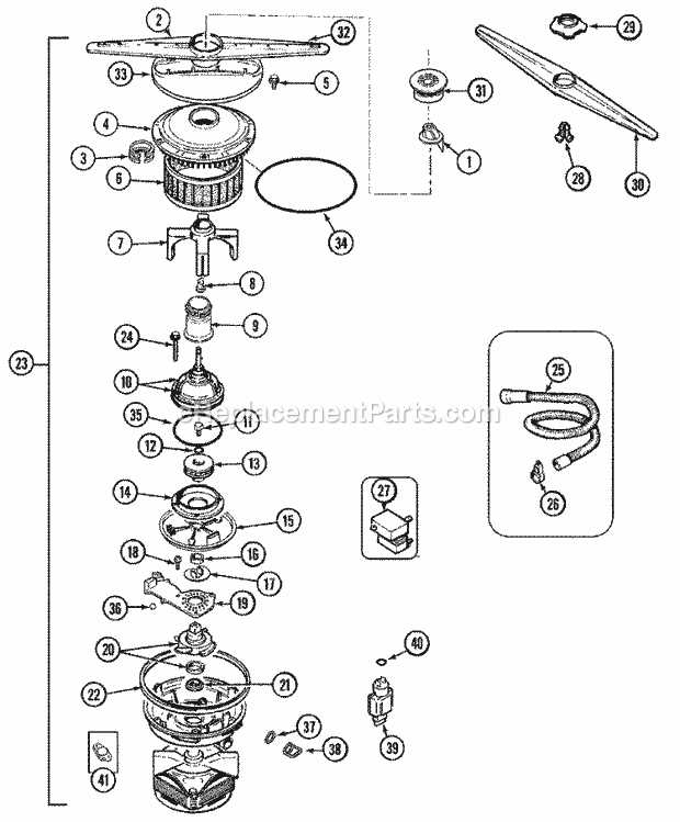 kenmore elite dishwasher 665 parts diagram