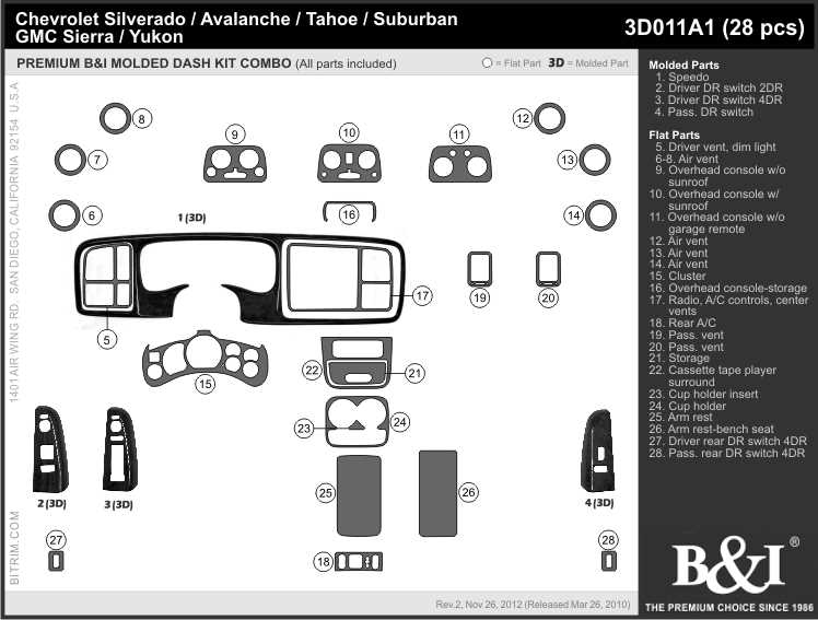 2000 chevy silverado parts diagram