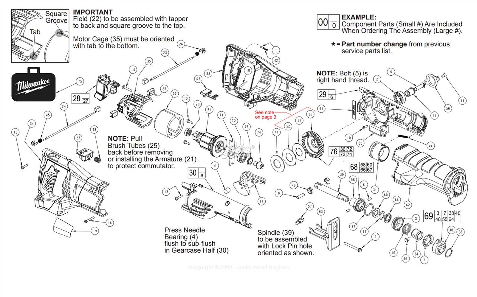 milwaukee m18 chainsaw parts diagram