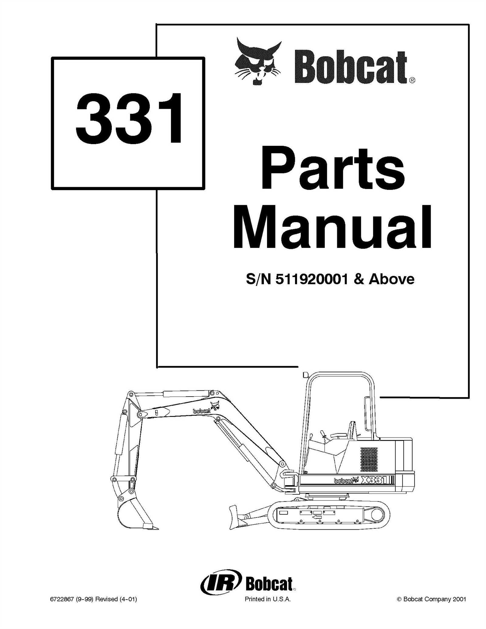 bobcat excavator parts diagram