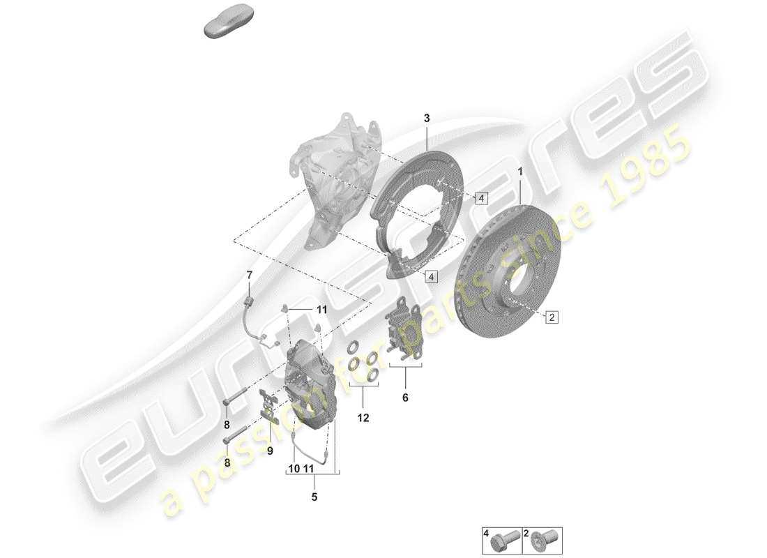 disk brake parts diagram