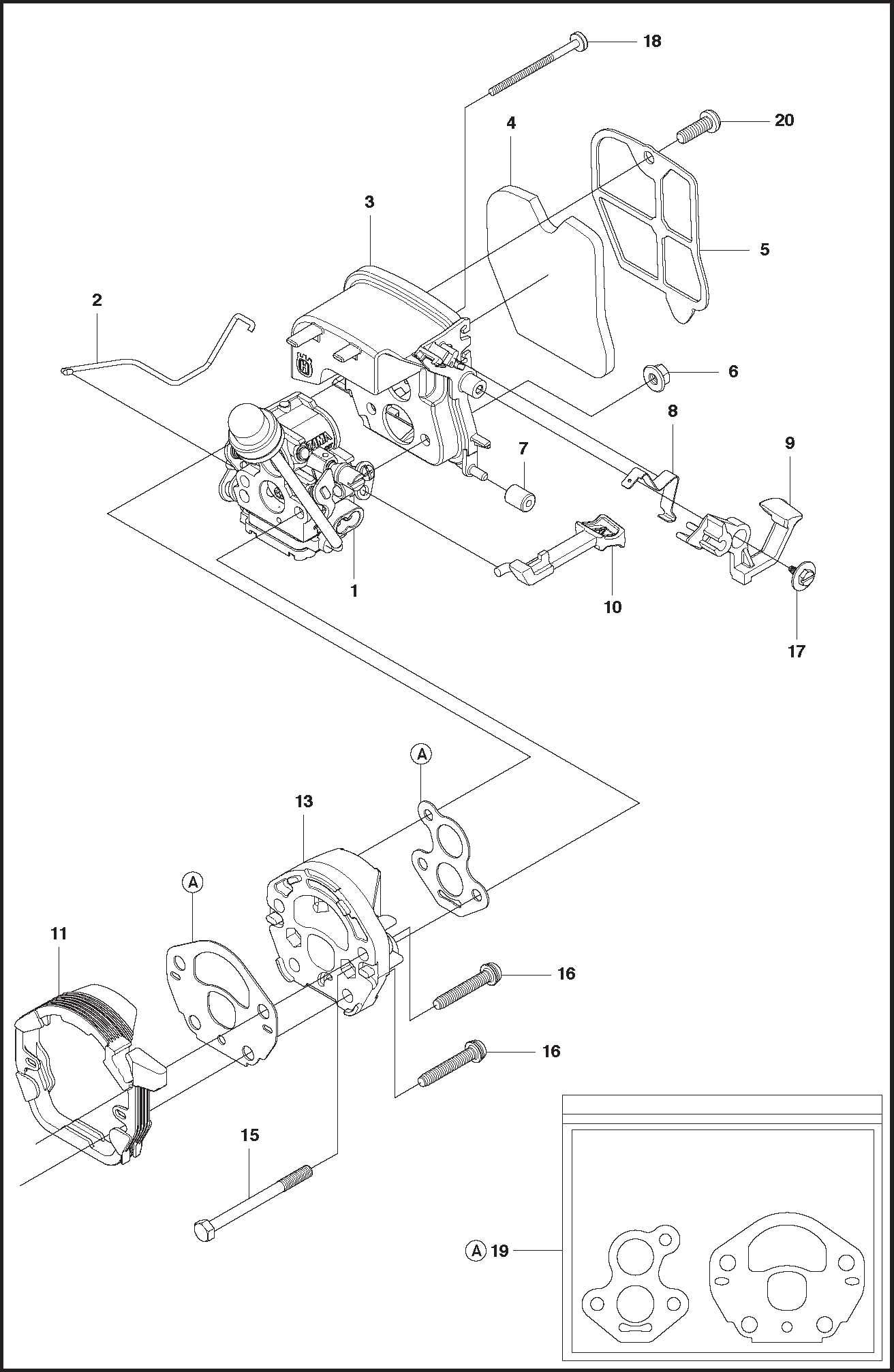 husqvarna 141 chainsaw parts diagram