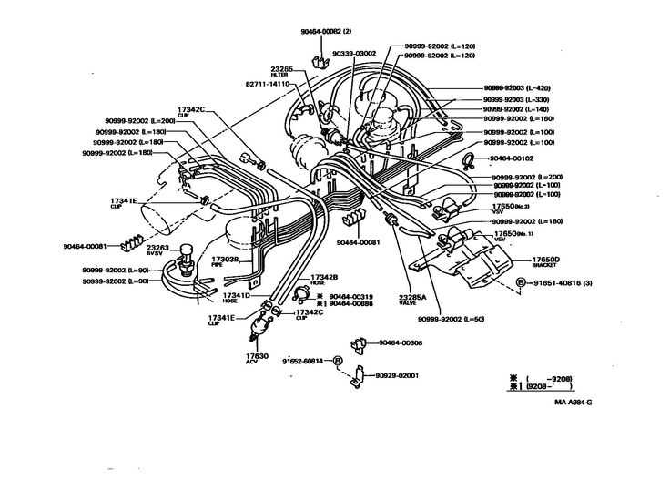 1989 toyota pickup parts diagram