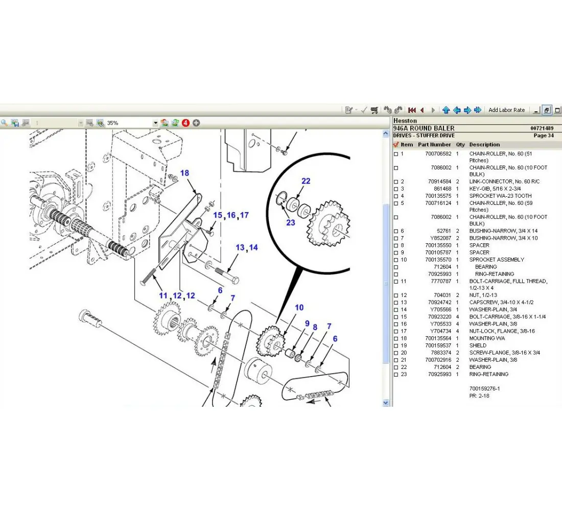 hesston 8200 parts diagram