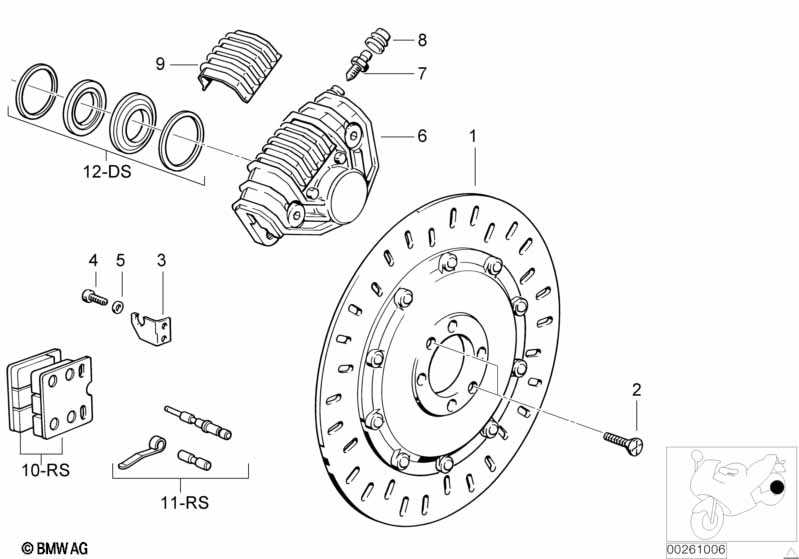 disk brake parts diagram