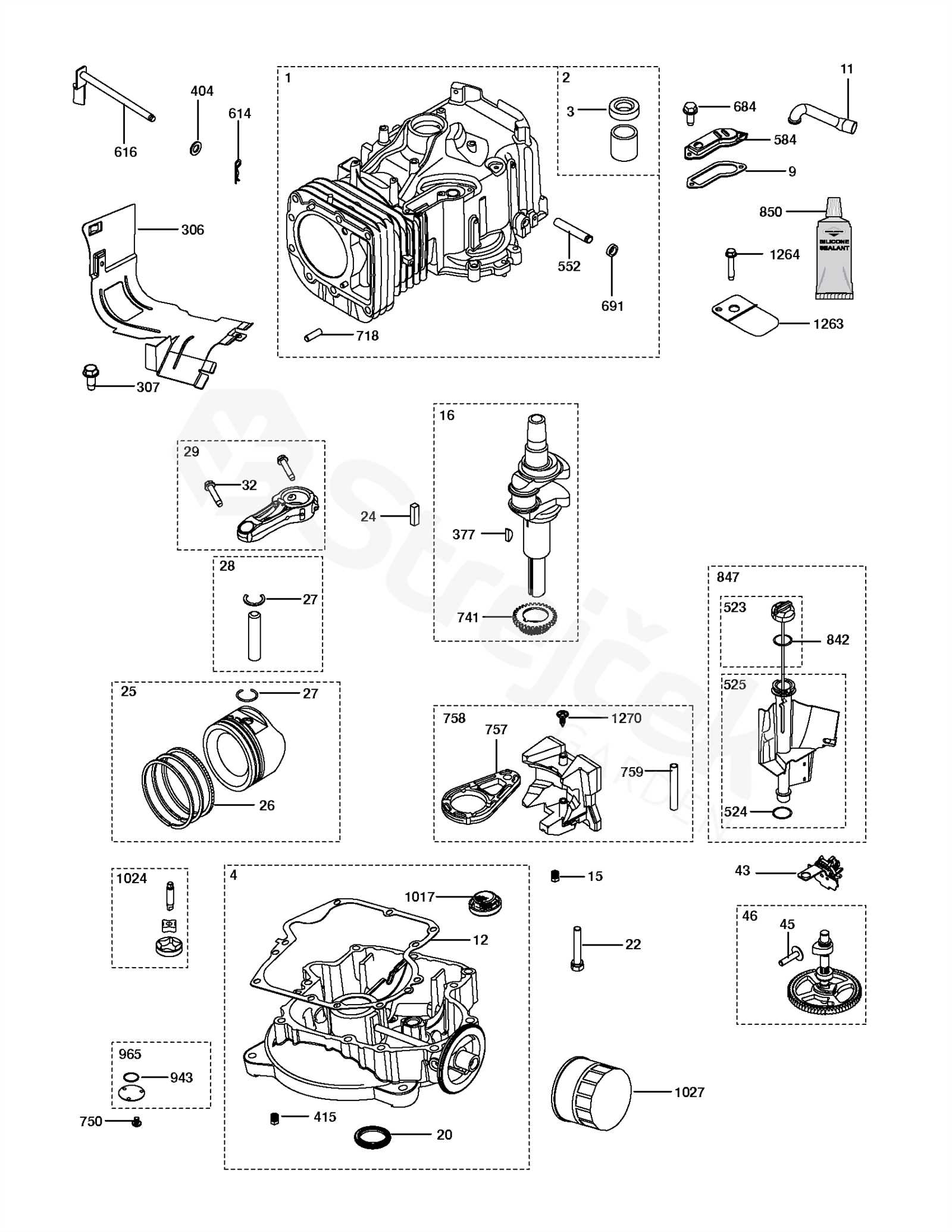 briggs and stratton 850 series parts diagram