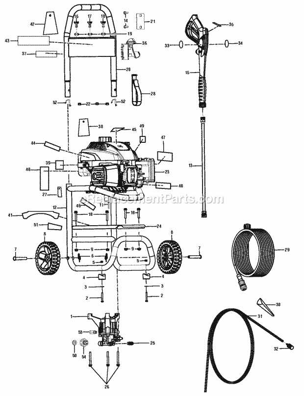 powerstroke pressure washer parts diagram