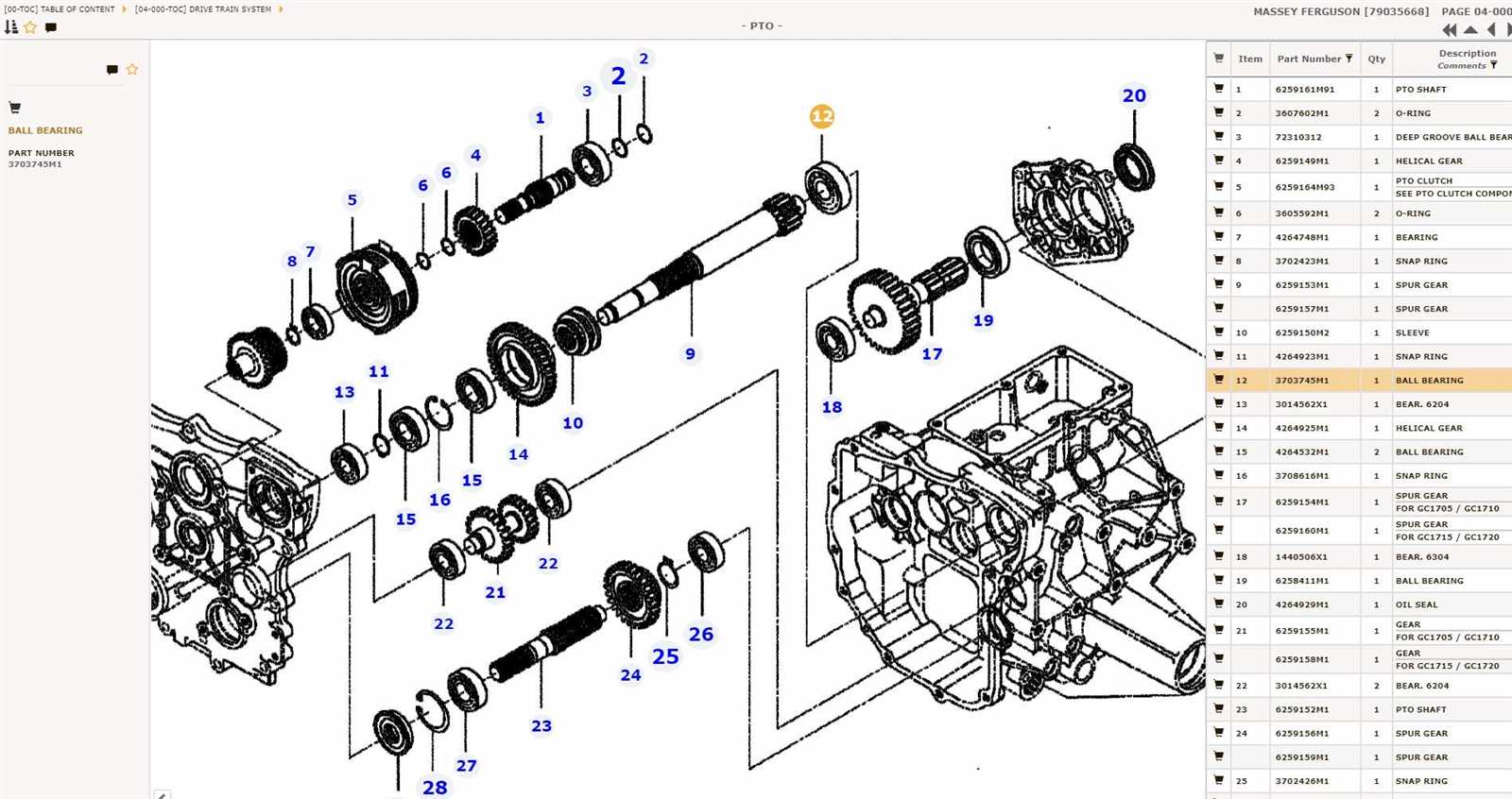 massey ferguson gc1710 parts diagram