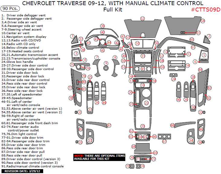 chevy traverse parts diagram