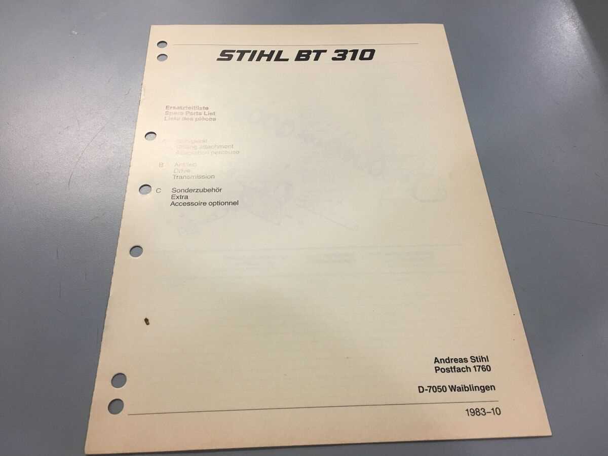 stihl bt 131 parts diagram