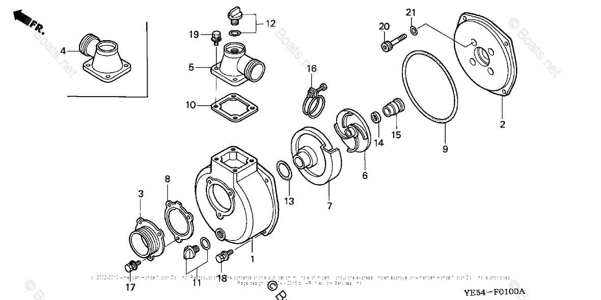 water pump parts diagram