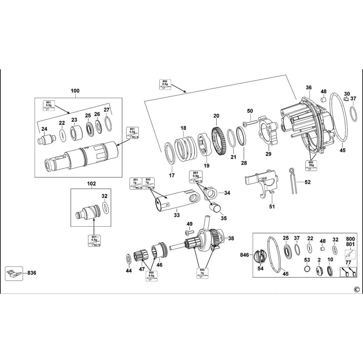 dewalt dch273 parts diagram