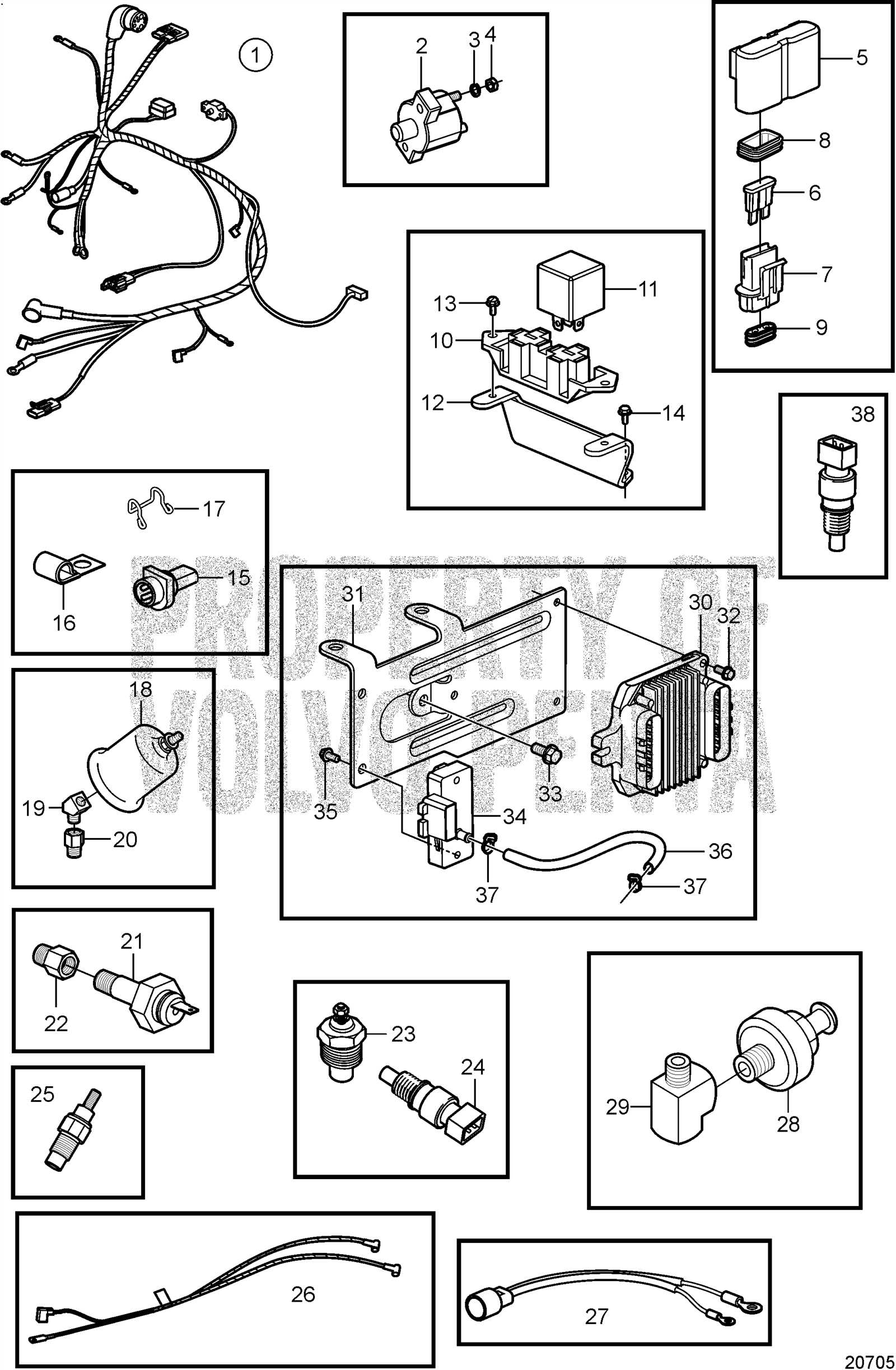 volvo penta 5.0 gxi parts diagram