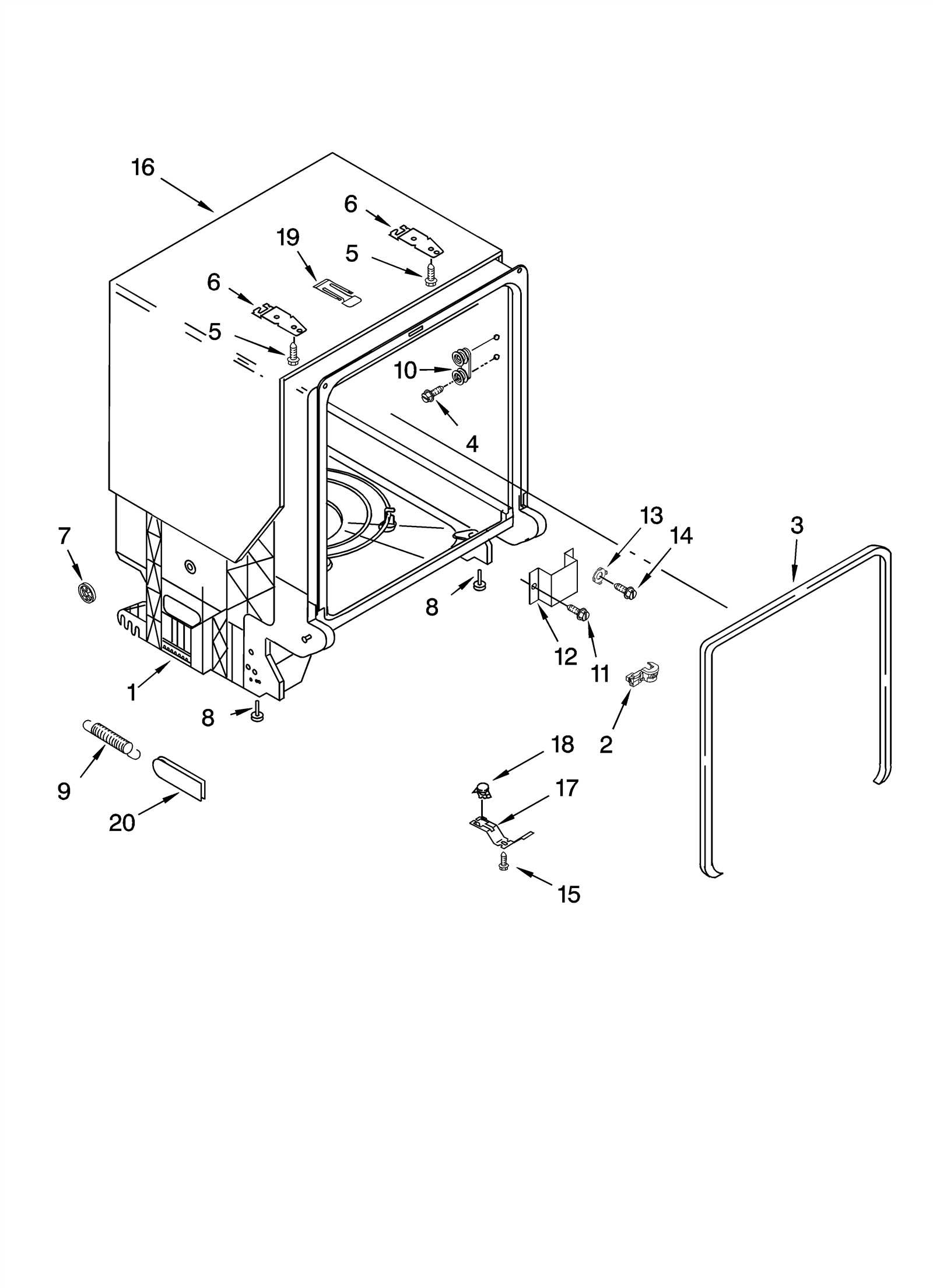 kenmore dishwasher parts diagram