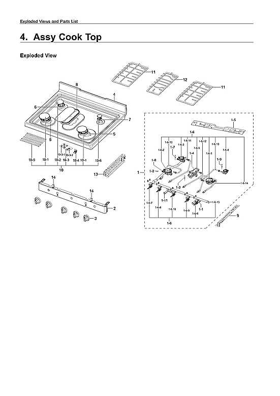 samsung stove parts diagram