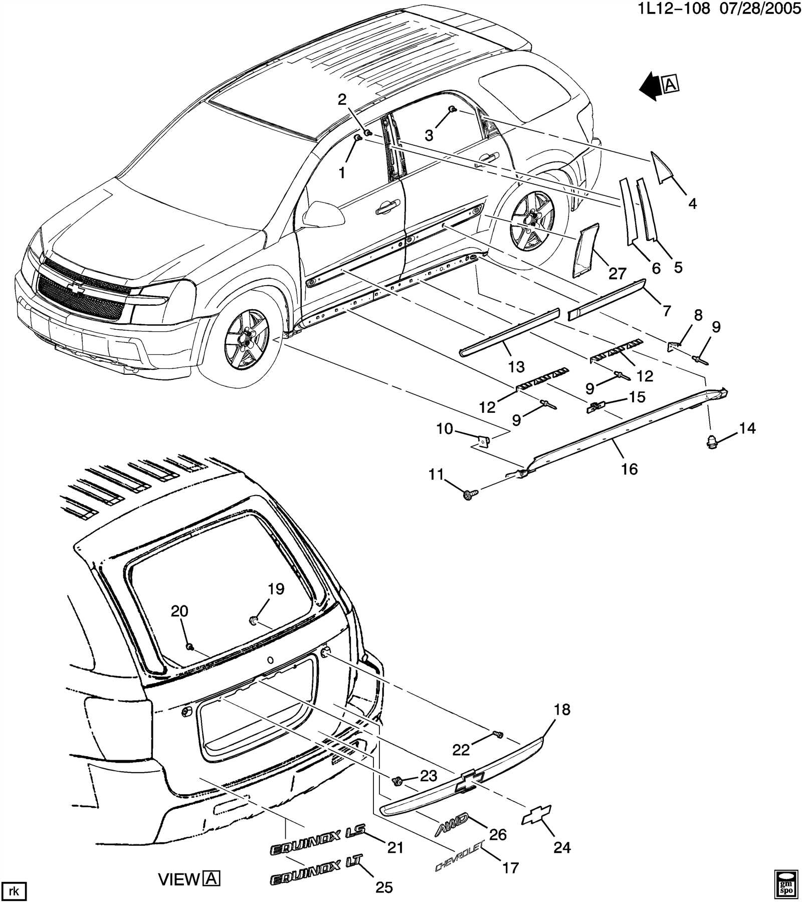 chevy equinox parts diagram