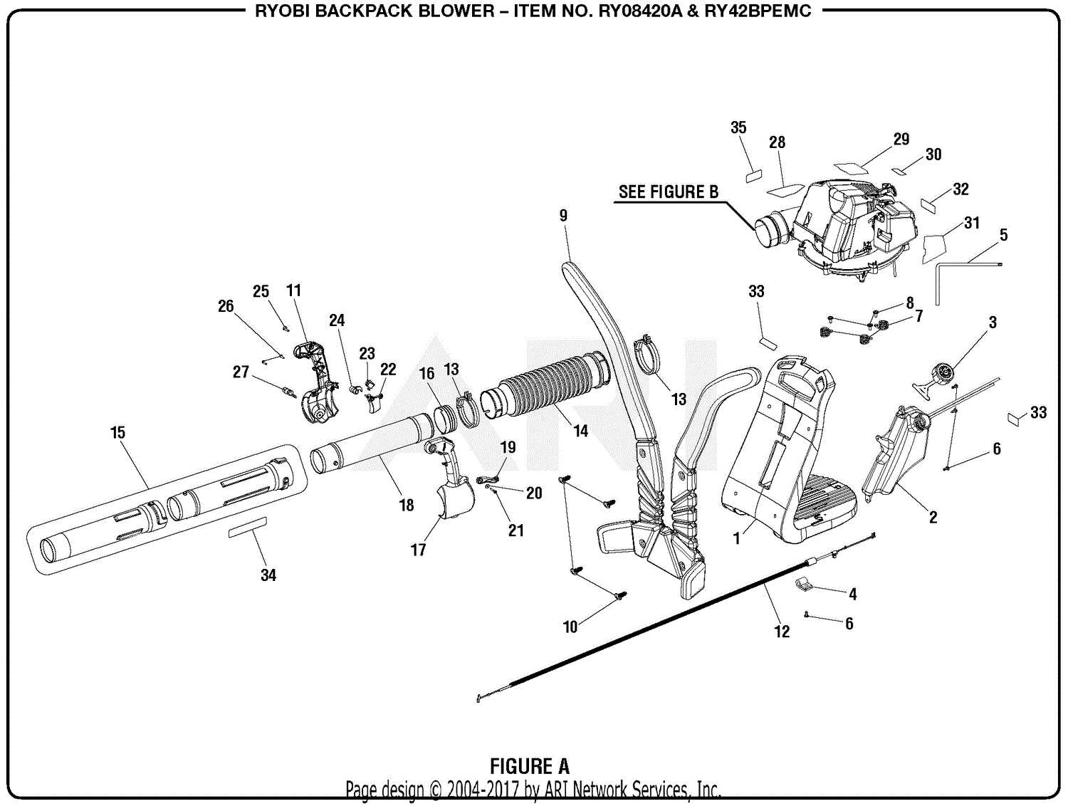 homelite leaf blower parts diagram