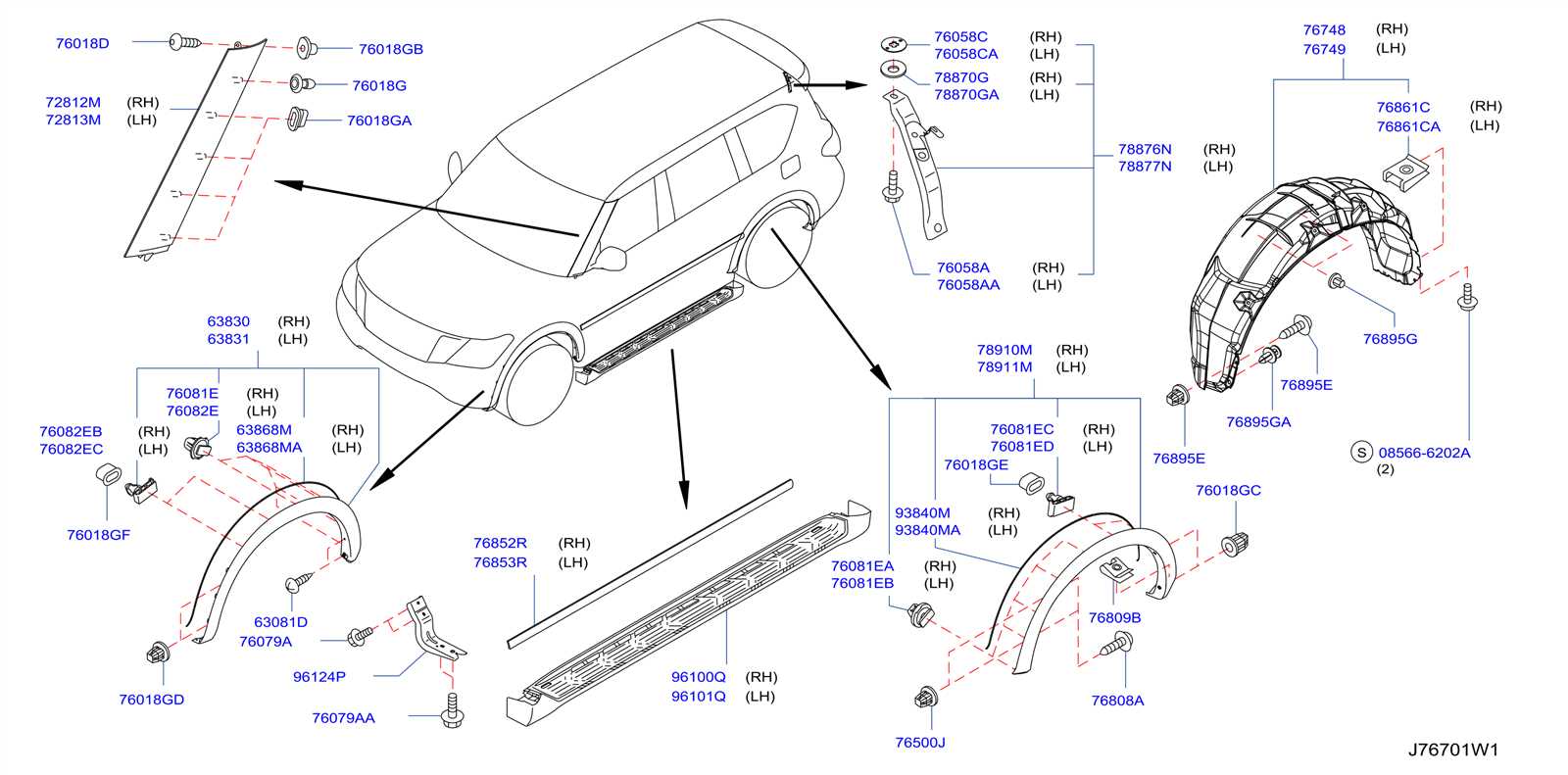 nissan rogue parts diagram