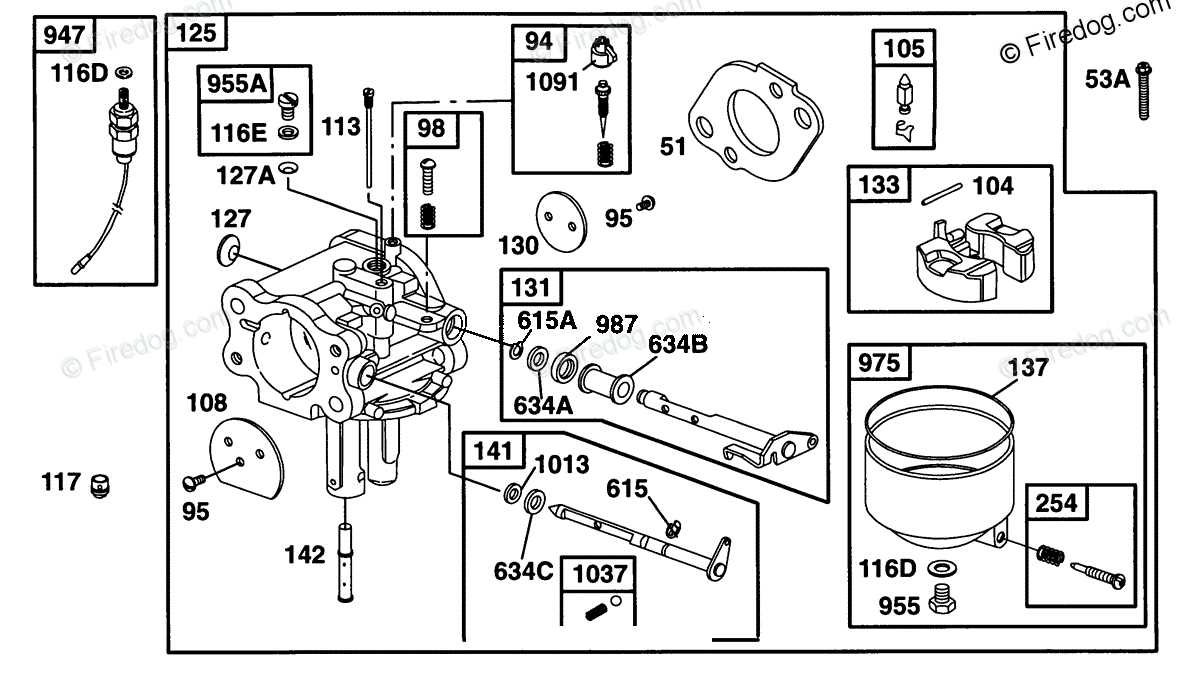 carburetor parts diagram