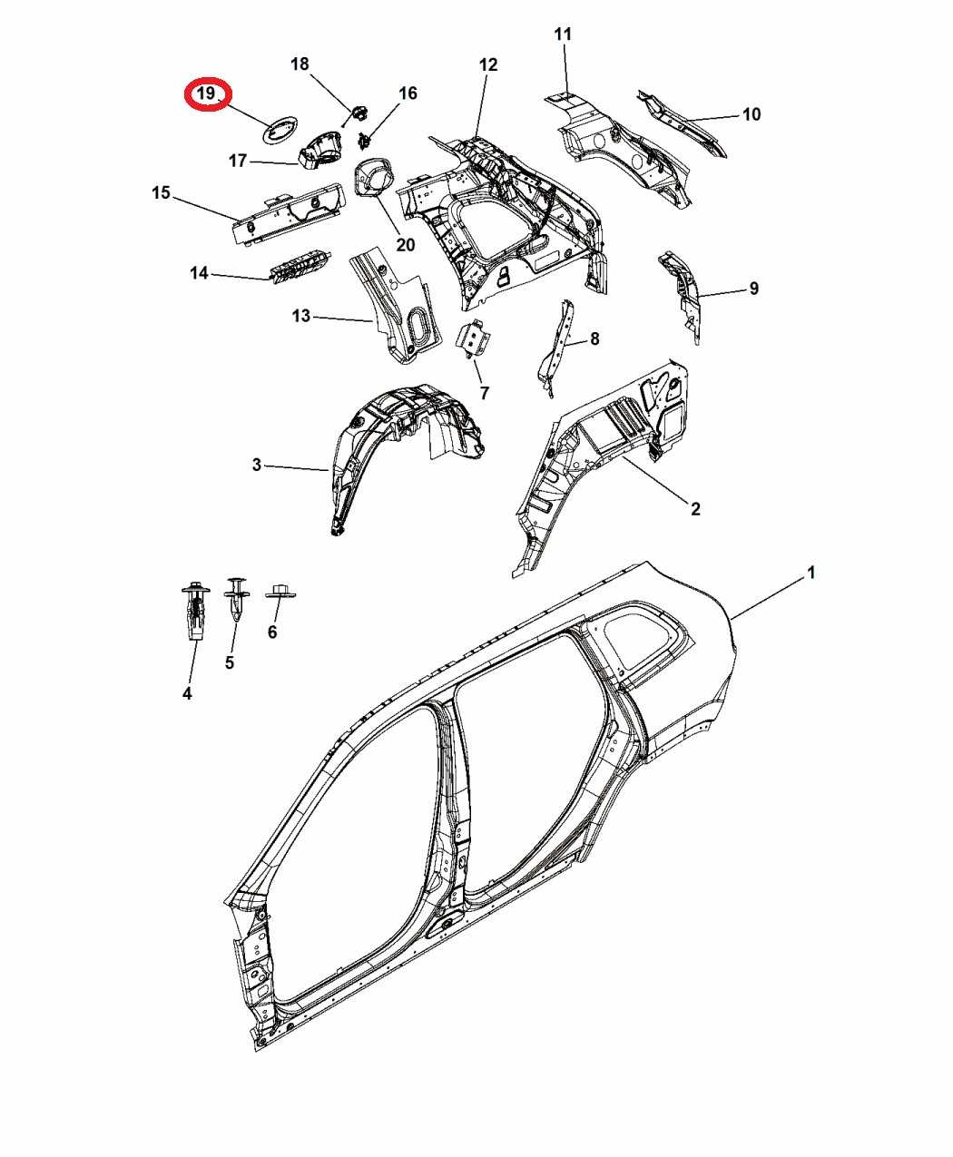 2019 jeep cherokee parts diagram