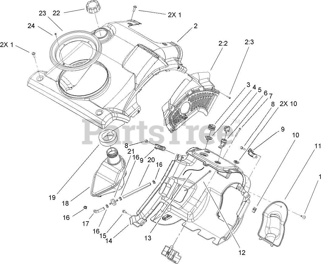 toro power clear parts diagram