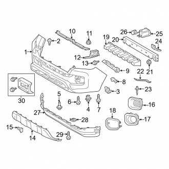 2017 toyota tacoma rear bumper parts diagram