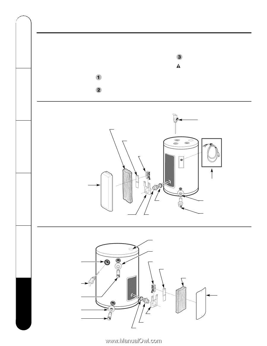 ge gas water heater parts diagram