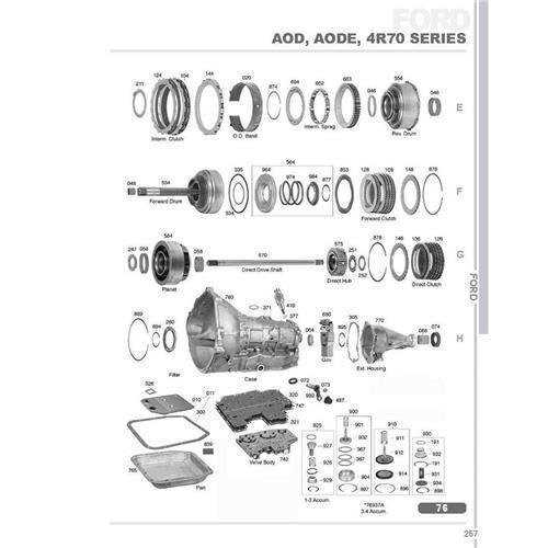 ford c4 transmission parts diagram