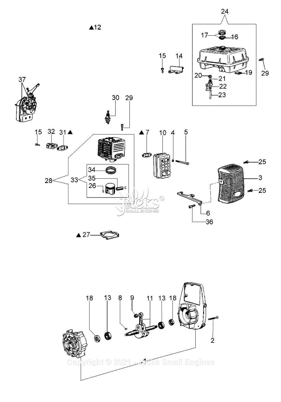 mcculloch leaf blower parts diagram