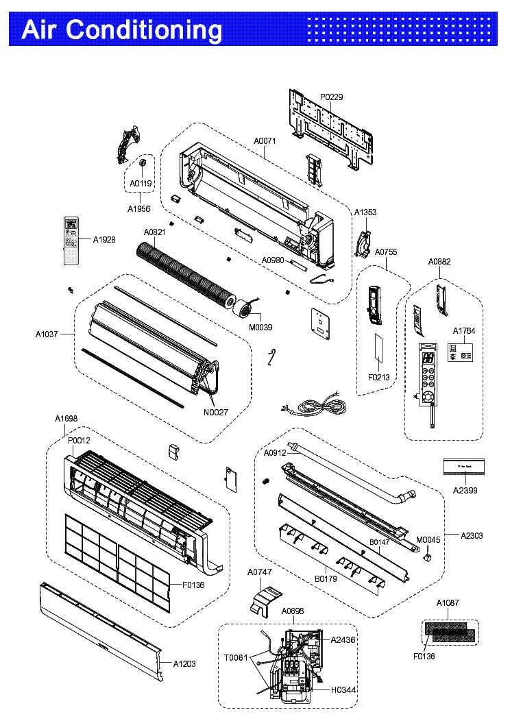 daikin mini split parts diagram