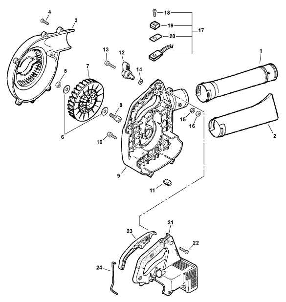 stihl bg 55 blower parts diagram