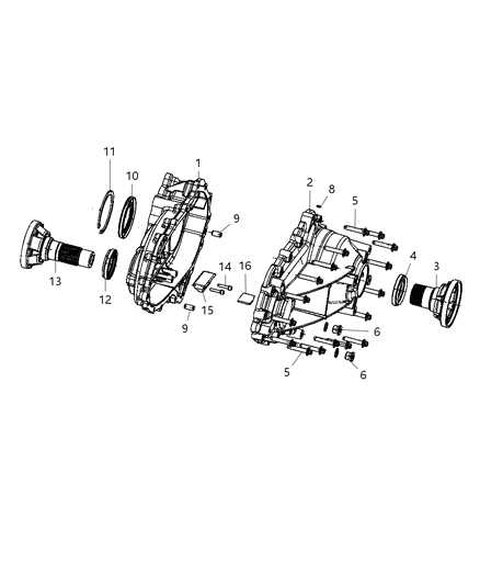 mp3023 transfer case parts diagram