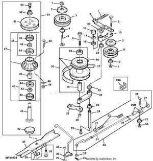 john deere 54c mower deck parts diagram