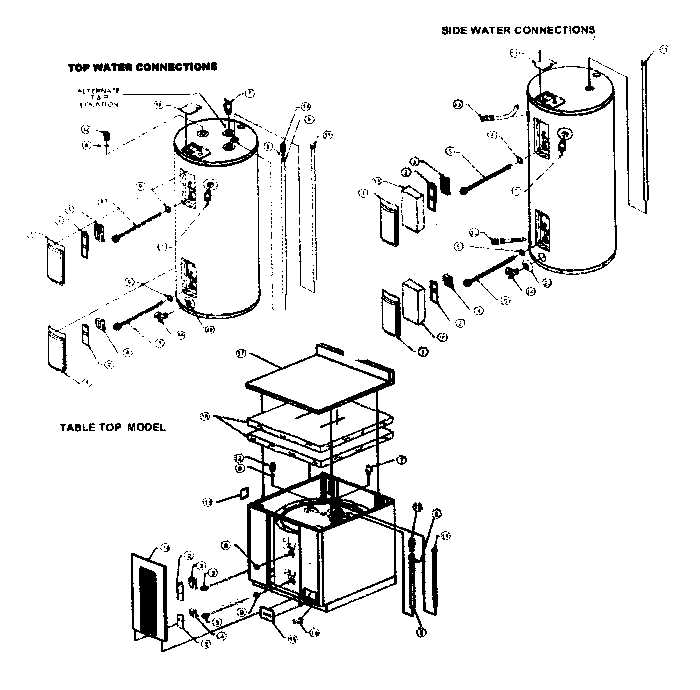 whirlpool water heater parts diagram