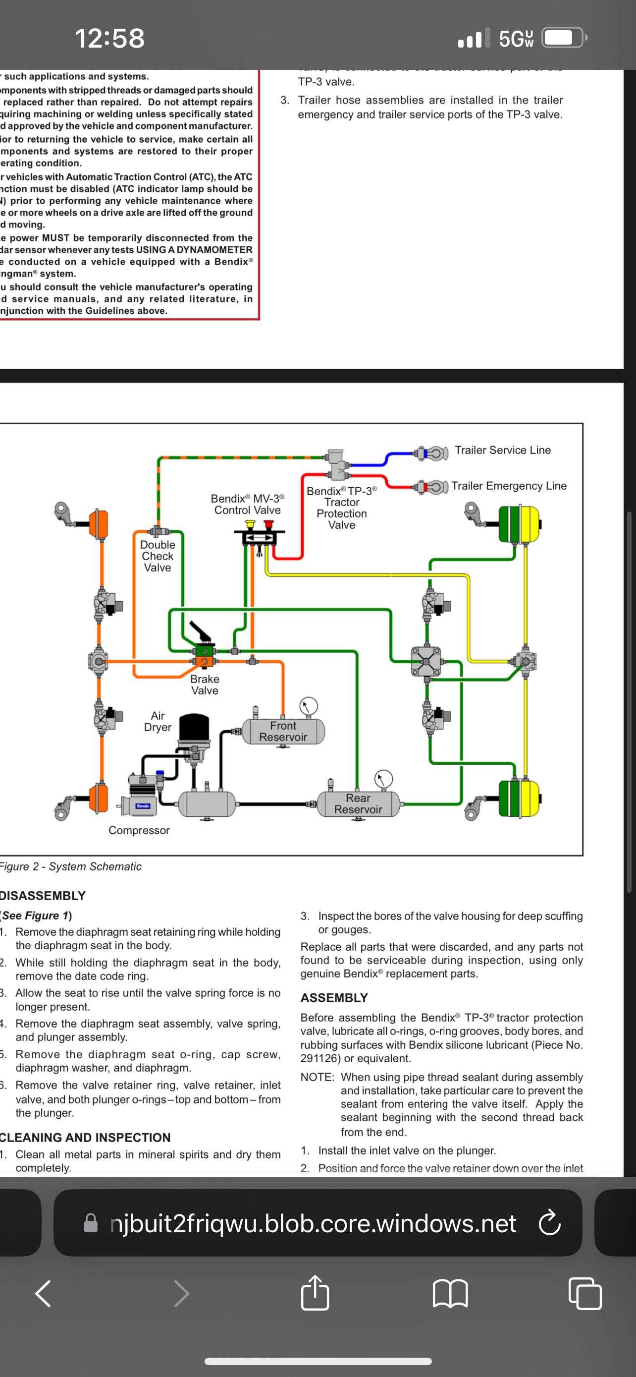 semi trailer brake parts diagram